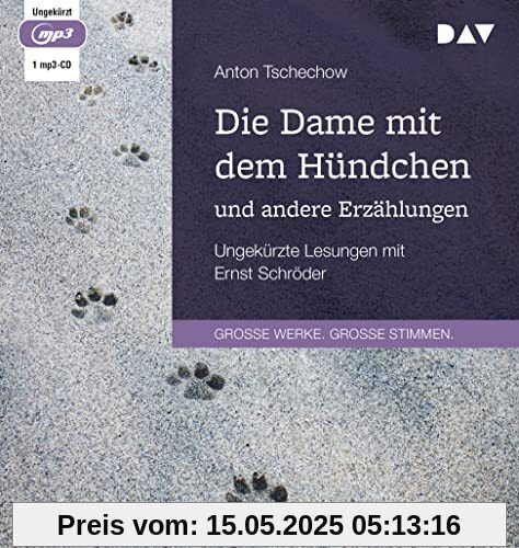 Die Dame mit dem Hündchen und andere Erzählungen: Ungekürzte Lesungen mit Ernst Schröder (1 mp3-CD)