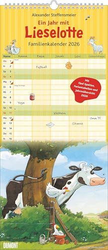 Die Kuh Lieselotte Familienkalender 2026 – Von Alexander Steffenmeier – Familienplaner mit 5 Spalten – Format 22 x 49,5 cm: Familienkalender Die Kuh Lieselotte Familienkalender 2026 – Von Alexander Steffenmeier – Familienplaner mit 5 Spalten – Format 22 x 49,5 cm: Familienkalender von DUMONT