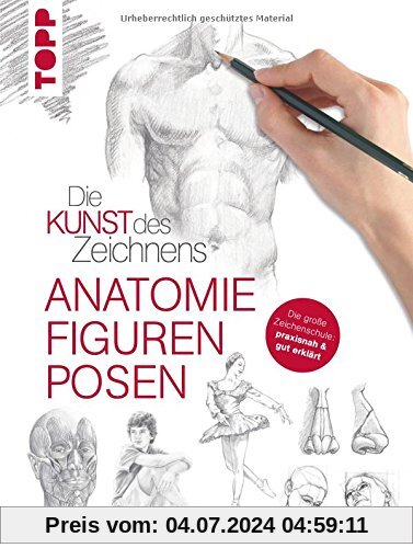 Die Kunst des Zeichnens - Anatomie, Figuren, Posen: Die große Zeichenschule: praxisnah & gut erklärt