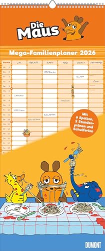 Die Maus 2026 – DUMONT Mega-Familienkalender mit 6 Spalten – Familienplaner mit 2 Stundenplänen und Ferientabelle – Hochformat 30,0 x 70,0 cm: Zur Sendung mit der Maus Die Maus 2026 – DUMONT Mega-Familienkalender mit 6 Spalten – Familienplaner mit 2 Stundenplänen und Ferientabelle – Hochformat 30,0 x 70,0 cm: Zur Sendung mit der Maus von DUMONT