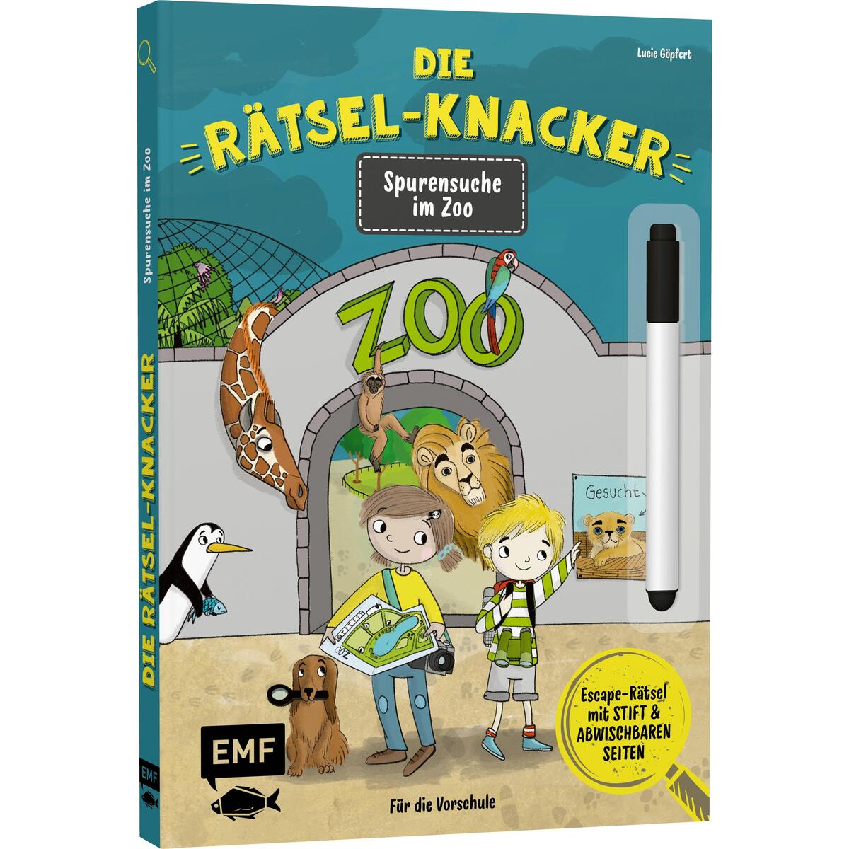 Die Rätsel-Knacker - Spurensuche im Zoo (Buch mit abwischbarem Stift) von Edition Michael Fischer