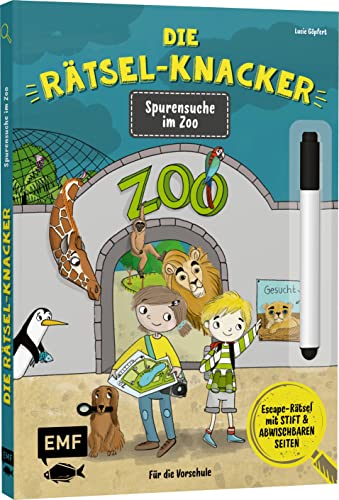 Die Rätsel-Knacker – Spurensuche im Zoo (Buch mit abwischbarem Stift): Escape-Rätsel für die Vorschule von Edition Michael Fischer