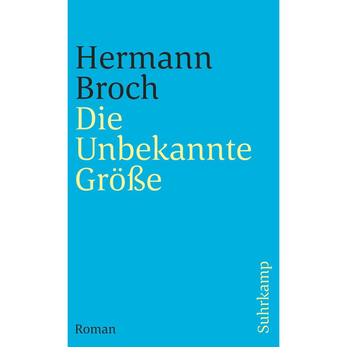 Die Unbekannte Größe Die Unbekannte Größe von Suhrkamp Verlag