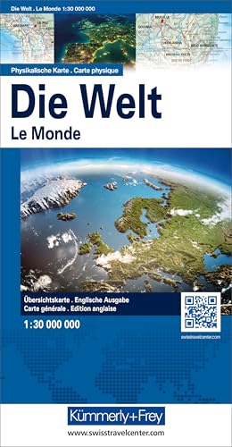 Kümmerly+Frey Weltkarte physikalisch 1:30 Mio.: Faltkarte (Kümmerly+Frey Welt- und Kontinentkarten)
