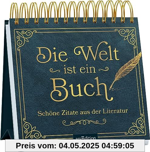 Die Welt ist ein Buch: Schöne Zitate aus der Literatur | Inspirierende Tischdeko für Bücher-Fans in Dark Academia Ästhetik