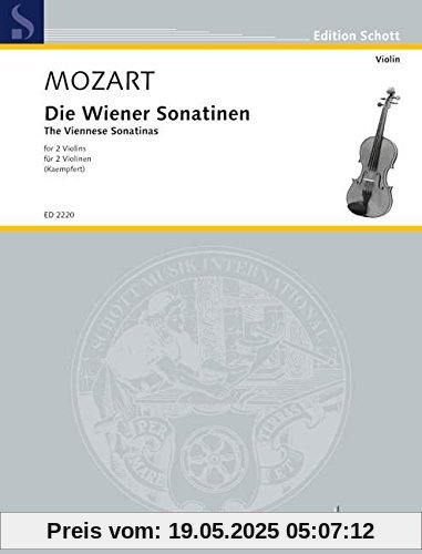 Die Wiener Sonatinen: 2 Violinen. Spielpartitur. (Edition Schott)