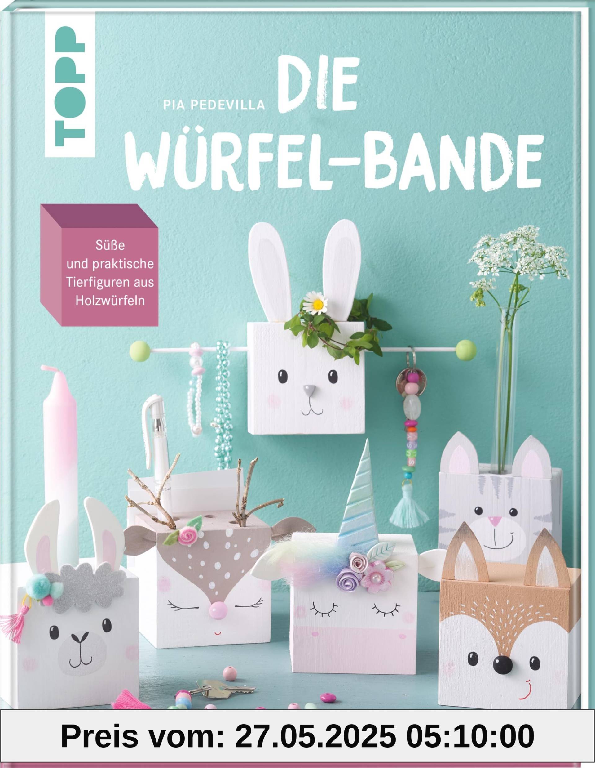 Die Würfel-Bande: Süße und praktische Tierfiguren aus Holzwürfeln