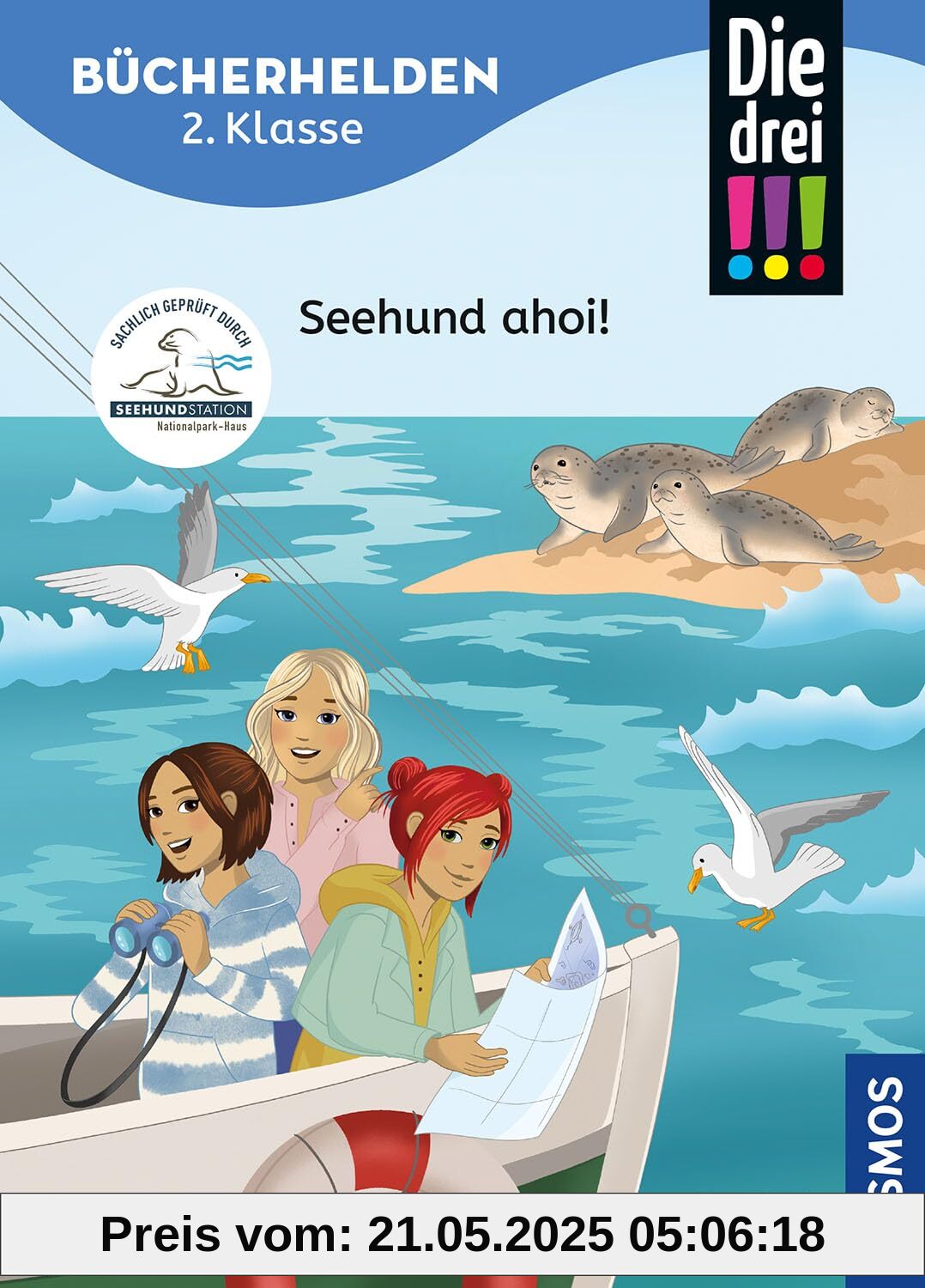 Die drei !!!, Bücherhelden 2. Klasse, Seehund ahoi!: Gut lesen können - Kinderbuch für Erstleser ab 7 Jahren - Spannende Detektivgeschichten mit Kim, Franzi und Marie
