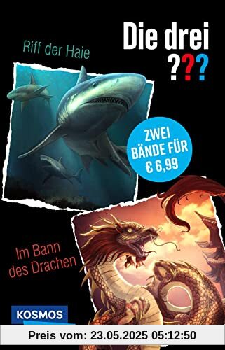 Die drei ???: Doppelband – Enthält die Bände: Die drei ??? und das Riff der Haie / Im Bann des Drachen: Zwei spannende Fälle für die drei ???