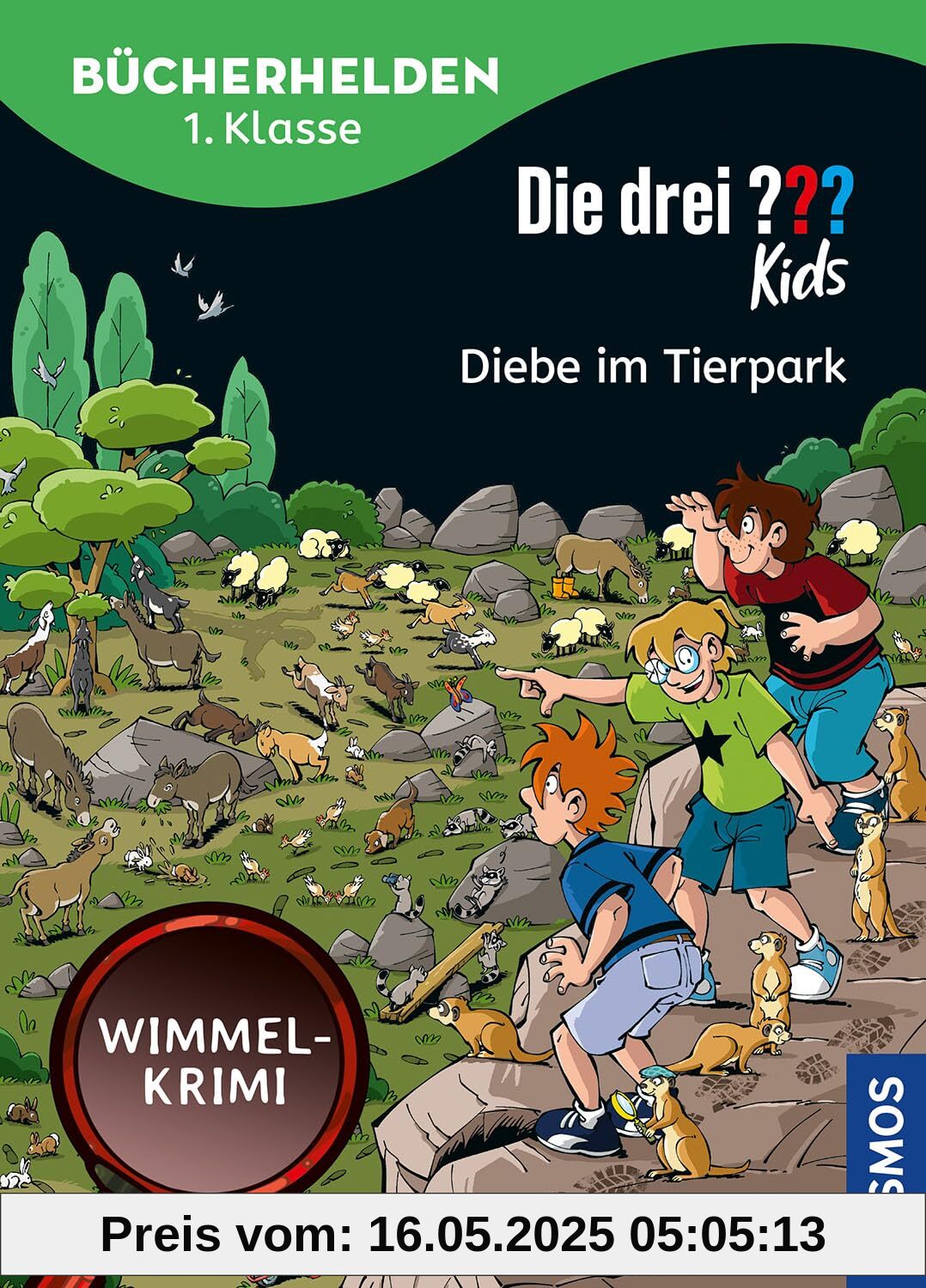 Die drei ??? Kids, Bücherhelden 1. Klasse, Diebe im Tierpark: Wimmel-Krimi - Leicht lesen lernen ab 6 Jahre - mit tollen Wimmelseiten - ermittle gemeinsam mit Justus, Peter und Bob und löse den Fall Die drei ??? Kids, Bücherhelden 1. Klasse, Diebe im Tierpark: Wimmel-Krimi - Leicht lesen lernen ab 6 Jahre - mit tollen Wimmelseiten - ermittle gemeinsam mit Justus, Peter und Bob und löse den Fall