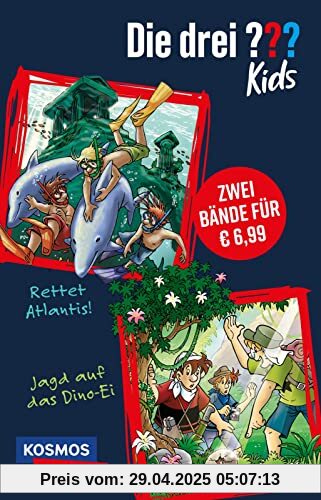 Die drei ??? kids: Doppelband – Enthält die Bände: Rettet Atlantis! / Jagd auf das Dino-Ei: Zwei spannende Fälle für Spürnasen ab 8!