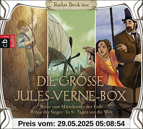 Die große Jules-Verne-Box: Robur der Sieger, Reise zum Mittelpunkt der Erde, In 80 Tagen um die Welt Die große Jules-Verne-Box: Robur der Sieger, Reise zum Mittelpunkt der Erde, In 80 Tagen um die Welt