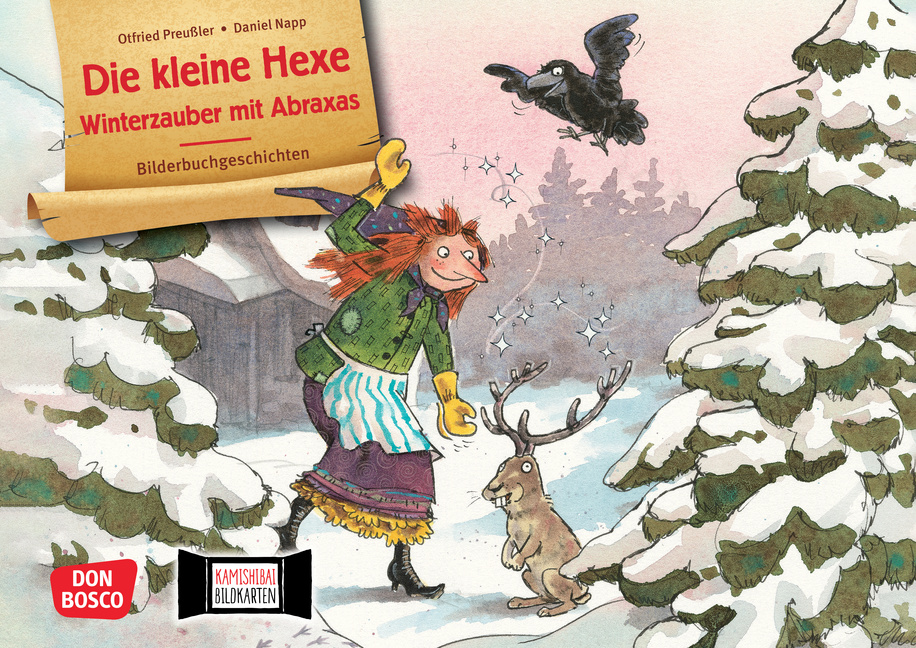 Die kleine Hexe - Winterzauber mit Abraxas. Kamishibai Bildkartenset von Don Bosco Medien