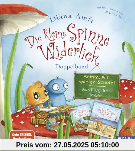 Die kleine Spinne Widerlich – Doppelband: Zwei starke Bilderbücher mit der Lieblingsspinne in einem Band: Komm, wir spielen Schule und Ausflug ans Meer