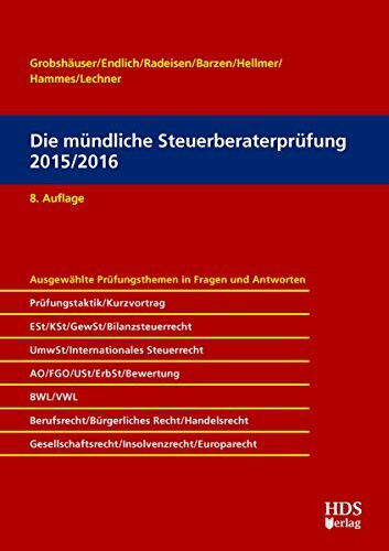 Die m�ndliche Steuerberaterpr�fung 2015/2016