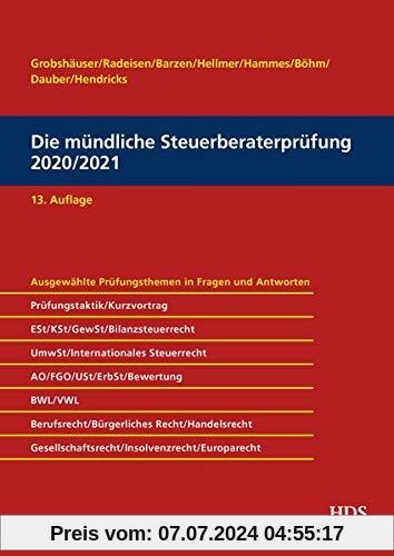 Die mündliche Steuerberaterprüfung 2020/2021