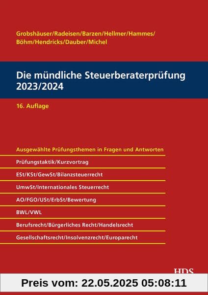 Die mündliche Steuerberaterprüfung 2023/2024