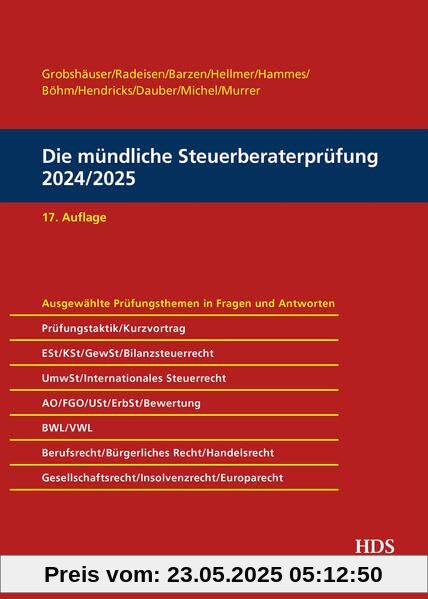 Die mündliche Steuerberaterprüfung 2024/2025
