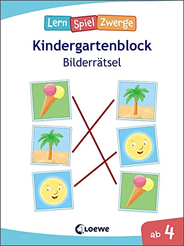 Die neuen LernSpielZwerge - Bilderrätsel: Kindergartenblock ab 4 Jahre - Lernspiele und Übungen für Kindergarten und Vorschule
