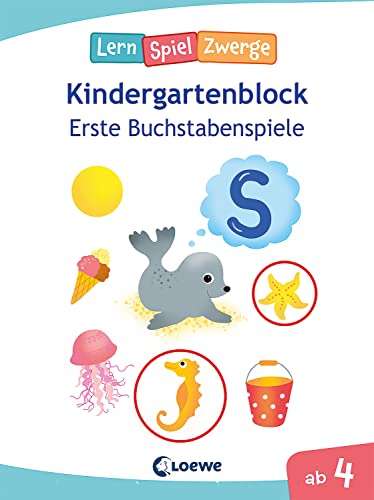 Die neuen LernSpielZwerge - Erste Buchstabenspiele: Kindergartenblock ab 4 Jahren - Lernspiele und Übungen für den Kindergarten