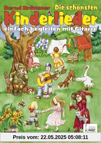 Die schönsten Kinderlieder einfach begleiten mit Gitarre: 34 der beliebtesten Kinderlieder in gitarrenfreundlichen Tonarten. Noten (Gesang) und ... Liederkarten zum Ausschneiden und Begleit-CD