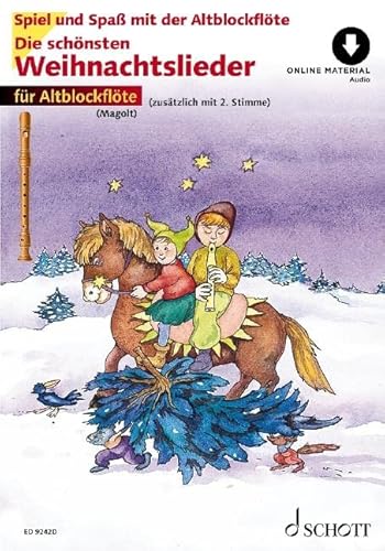 Die schönsten Weihnachtslieder: sehr leicht bearbeitet. 1-2 Alt-Blockflöten. (Spiel und Spaß mit der Blockflöte)