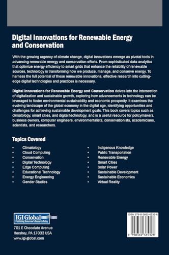 Digital Innovations for Renewable Energy and Conservation von IGI Global