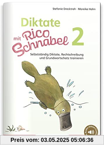 Diktate mit Rico Schnabel, Klasse 2: Selbstständig Diktate, Rechtschreibung und Grundwortschatz trainieren (Rico Schnabel: Übungshefte Deutsch)