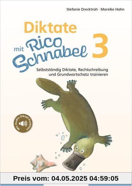 Diktate mit Rico Schnabel, Klasse 3: Selbstständig Diktate, Rechtschreibung und Grundwortschatz trainieren (Rico Schnabel: Übungshefte Deutsch)