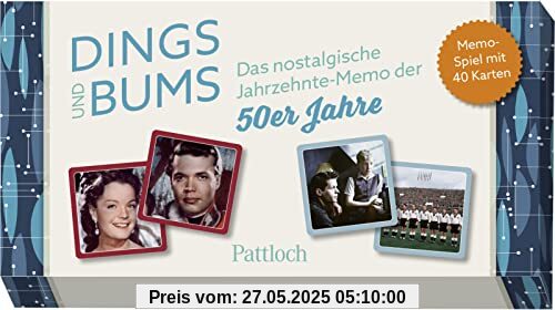 Dings und Bums: Das nostalgische Jahrzehnte-Memo der 50er-Jahre | Memo-Spiel mit 40 Karten in einer hochwertigen Box (Geschenke für runde Geburtstage 2024 und Jahrgangsbücher)