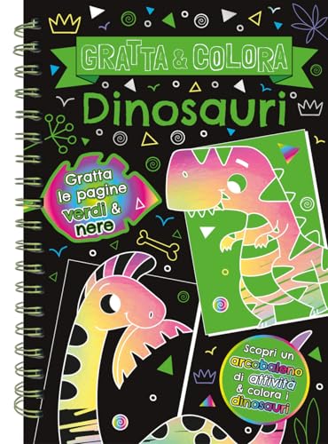 Dinosauri. Gratta e colora. Ediz. a colori. Ediz. a spirale. Con matita di legno (A pagine aperte) von Emme Edizioni