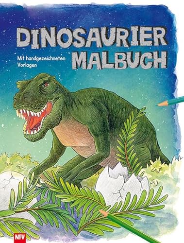 Dinosaurier - Malbuch: Mit handgezeichneten Vorlagen
