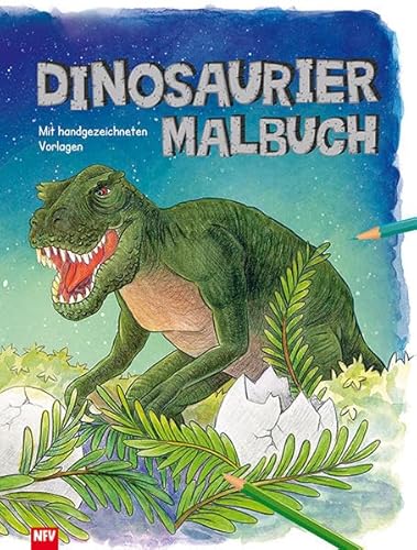 Dinosaurier - Malbuch: Mit handgezeichneten Vorlagen