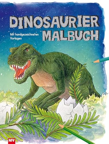 Dinosaurier - Malbuch: Mit handgezeichneten Vorlagen