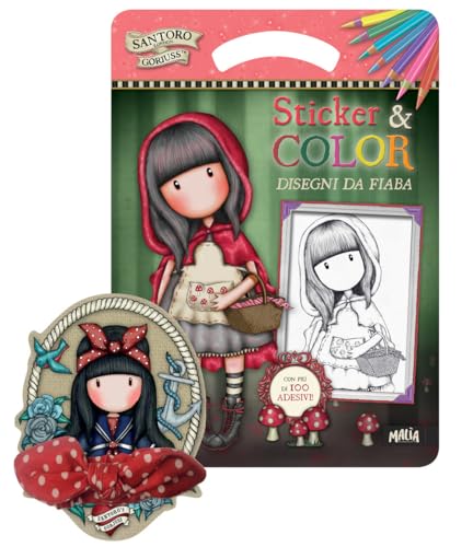 Disegni da fiaba. Gorjuss. Sticker & Color. Ediz. a colori. Ediz. a spirale. Con bandana rossa von Pon Pon Edizioni