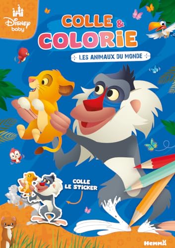 Disney Baby - Colle et colorie - Animaux du monde