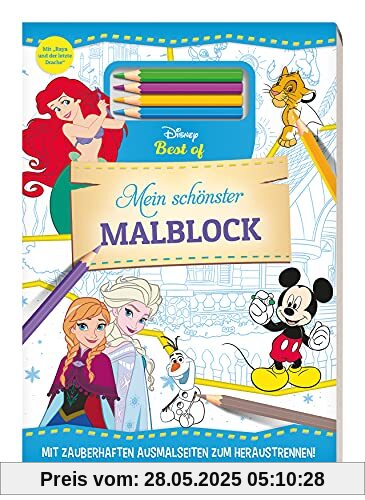 Disney Best of: Mein schönster Malblock: Block mit 4 Farbstiften Disney Best of: Mein schönster Malblock: Block mit 4 Farbstiften