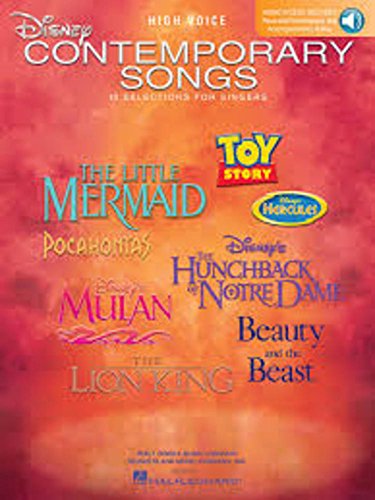 Disney Contemporary Songs -For High Voice-: Noten, CD für Hohe Singstimme, Klavier (Book & CD): High Voice With Recorded Performances and Piano Accompaniments