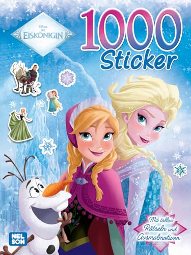 Disney Die Eiskönigin: 1000 Sticker: Mit tollen Rätseln und Ausmalmotiven | Buntes Beschäftigungsbuch für Kinder ab 4 Jahren von Nelson