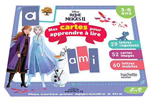Disney - La Reine des neiges 2 - Mes cartes pour apprendre à lire: La Reine des Neiges II. Avec 29 lettres rugueuses, 52 cartes images et 60 lettres mobiles von HACHETTE EDUC