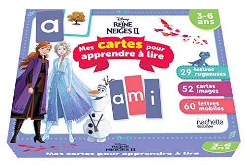 Disney - La Reine des neiges 2 - Mes cartes pour apprendre à lire: La Reine des Neiges II. Avec 29 lettres rugueuses, 52 cartes images et 60 lettres mobiles