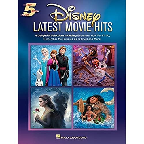 Disney Latest Movie Hits (Five-finger Piano): Five-Finger Piano - 8 Songs for Beginners von Hal Leonard Publishing Corporation