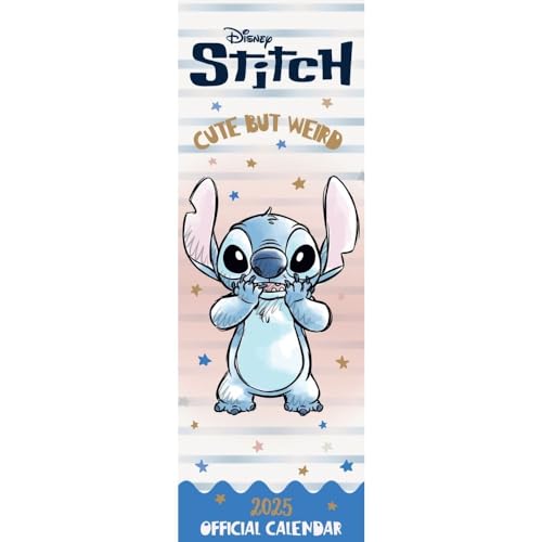 Disney Lilo und Stitch 2025 – Slimline-Kalender: Original Danilo-Kalender [Mehrsprachig] [Kalender]
