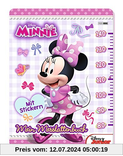 Disney Minnie: Mein Messlattenbuch: mit Ausmalbildern und Stickern