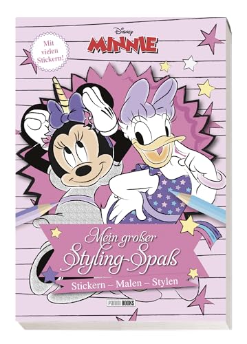 Disney Minnie: Mein großer Styling-Spaß: Stickern, Malen, Stylen: Block mit 32 Stickerseiten