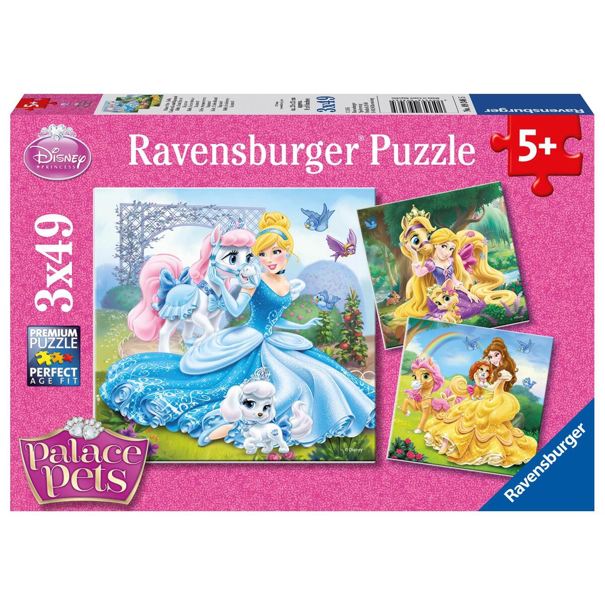 Disney Palace Pets: Belle, Cinderella und Rapunzel. Puzzle 3 x 49 Teile Disney Palace Pets: Belle, Cinderella und Rapunzel. Puzzle 3 x 49 Teile von Ravensburger Spieleverlag