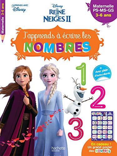 Disney - Reine des Neiges 2 - J'apprends à écrire les nombres PS - MS - GS (3-6 ans): Maternelle PS-MS-GS