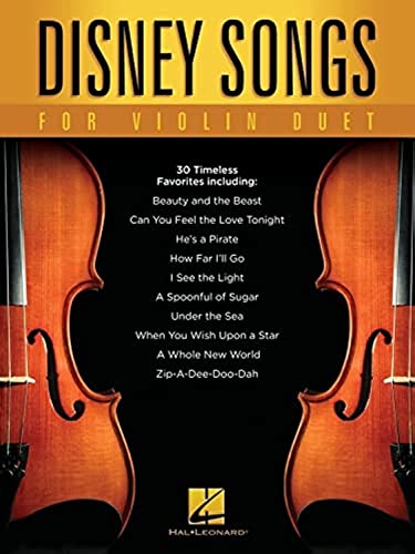 Disney Songs For Violin Duet -For 2 Violins- (Book): Songbook für Violine von HAL LEONARD