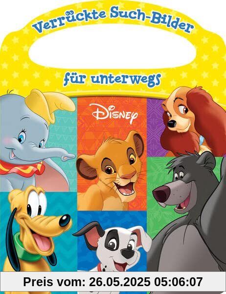 Disney - Verrückte Such-Bilder für unterwegs - Wimmelbuch - Pappbilderbuch mit Stift und abwischbaren Seiten ab 3 Jahren