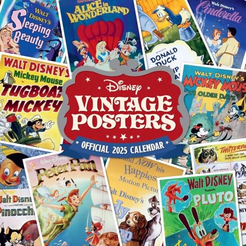 Disney Vintage Posters – Disney Filmplakate – Offizieller Kalender 2025 – Wandkalender: Original Danilo-Kalender [Mehrsprachig] [Kalender] (Wall-Kalender)